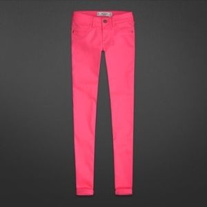 Y2K A&F Bright Neon Pink Skinny Jeans